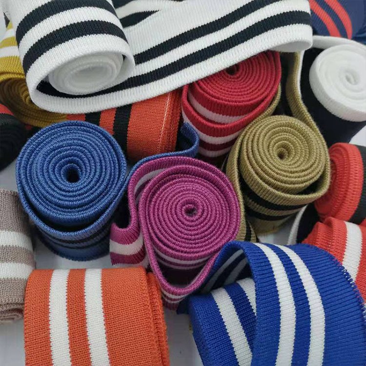Spring And Autumn Thick Elastic Flat knitting Machine rib Cuff Neckline rib Hem Fabric knitting Clip