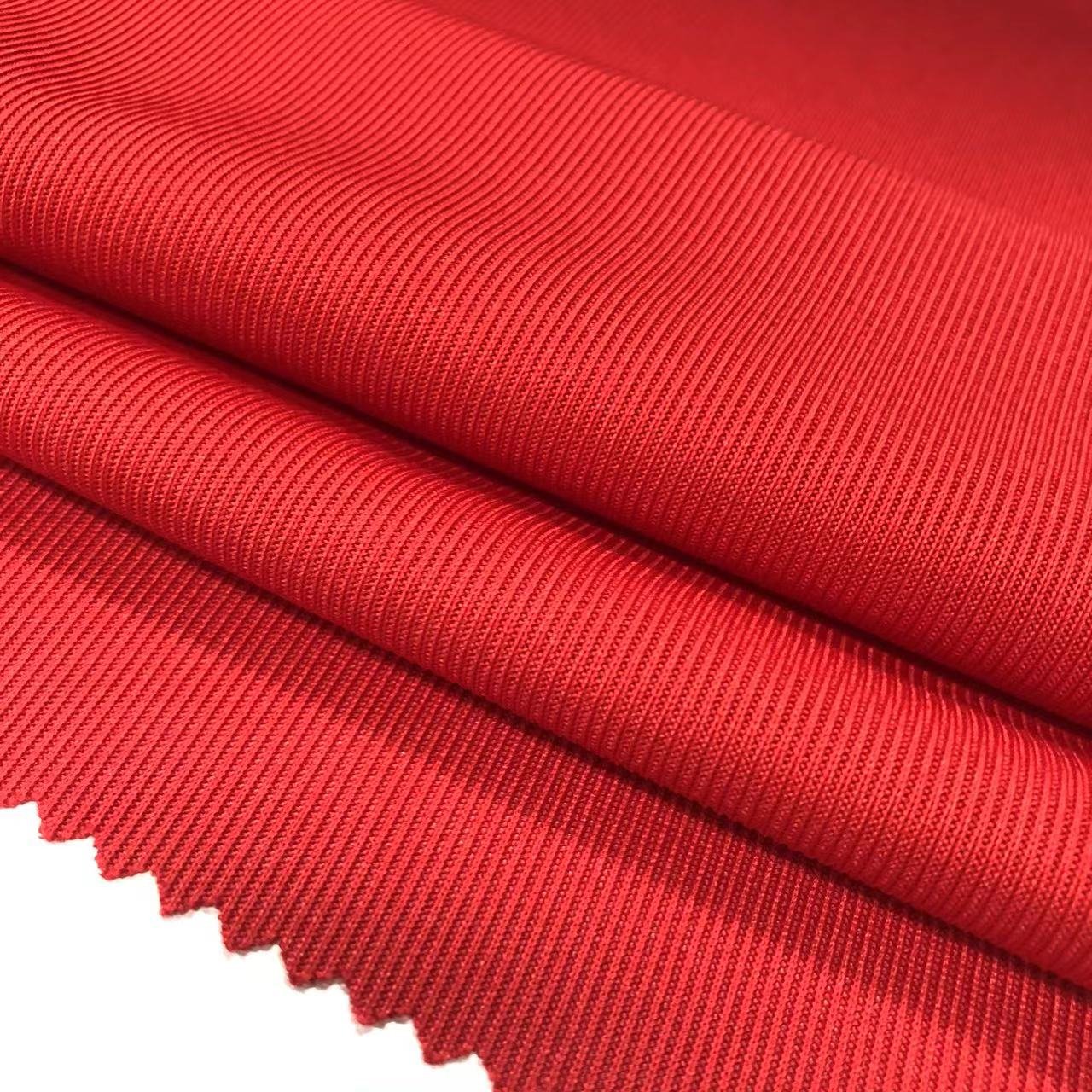 stock garment 100% Polyester knit breathable 1*1 RIB Fabric For clothing cuff and women wear