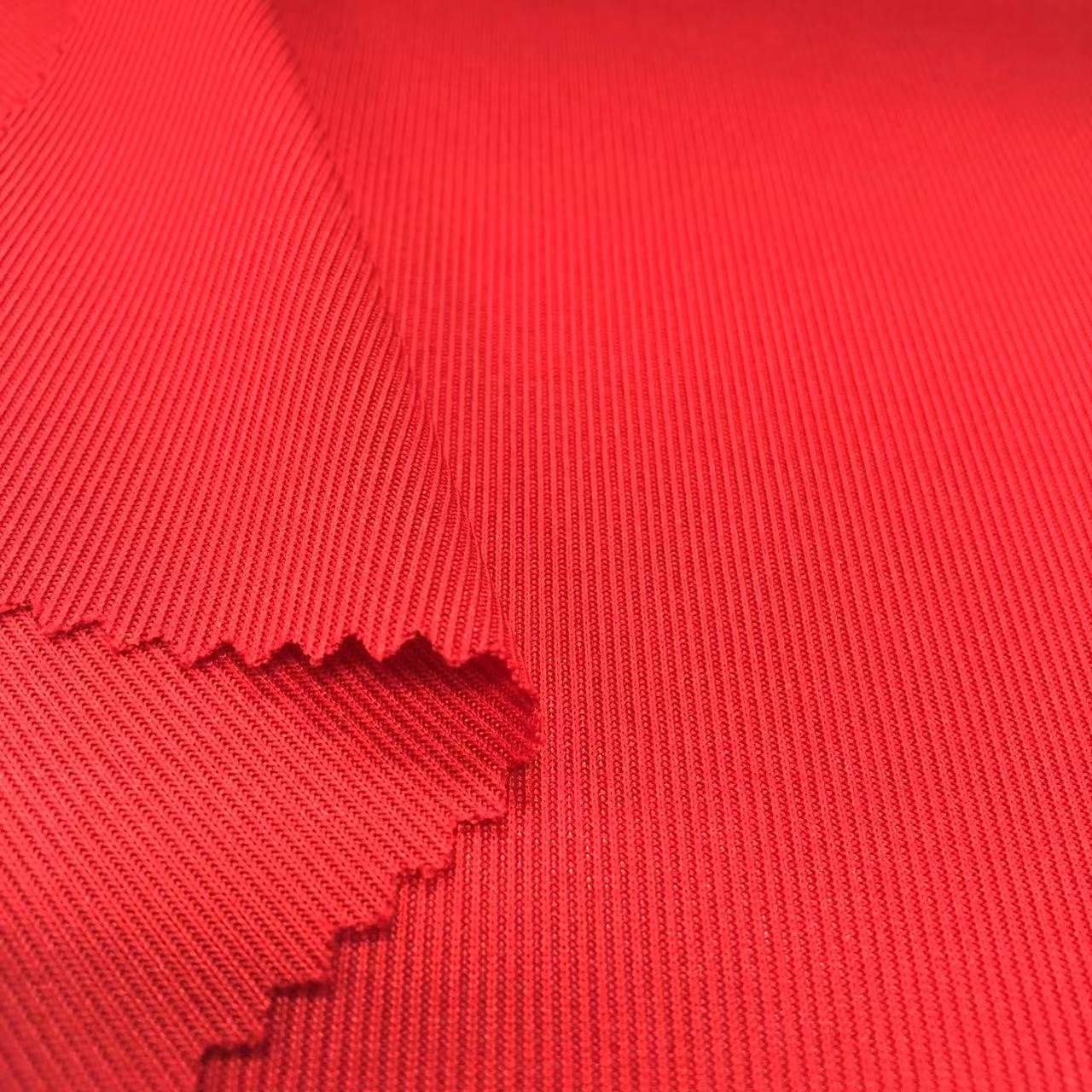 stock garment 100% Polyester knit breathable 1*1 RIB Fabric For clothing cuff and women wear