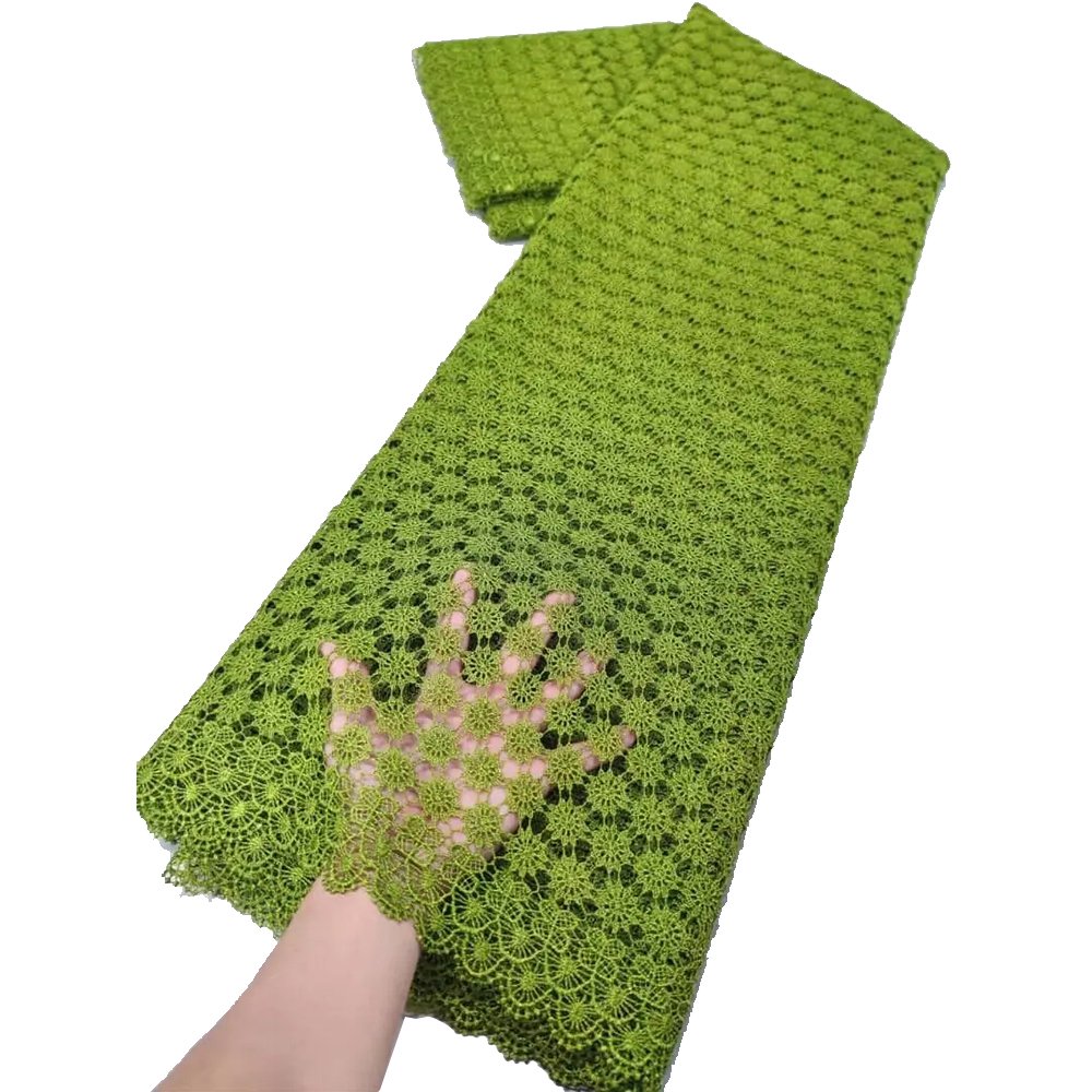 NI.AI Guipure Lace Tissue Cord Net Lace African Fabric for Women Garment Cord Lace Embroidery Fabric