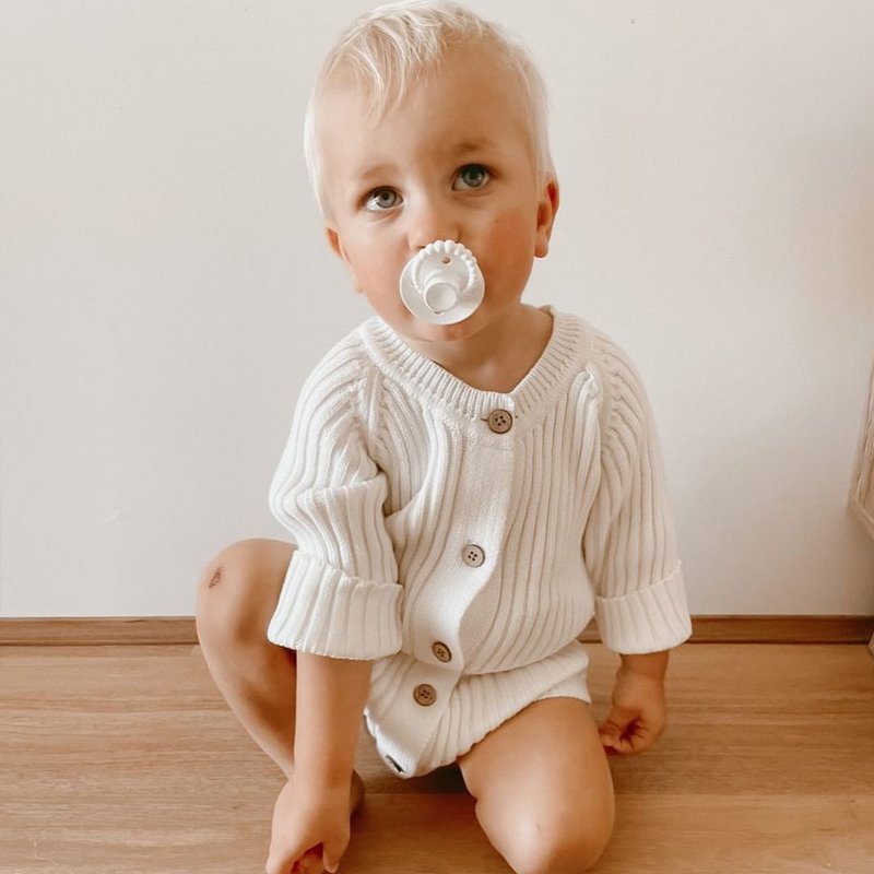 Long Sleeve Fall Winter Cotton Ribbed Kids Jumpsuit Harper Buttons Baby Pajamas Girl Clothes Knit Baby Sweater Romper 1001