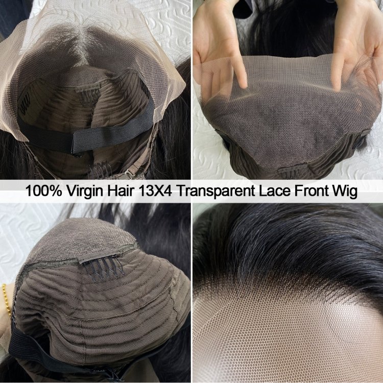 Wholesale Bone Straight 13x4 Lace Wig Brazilian Virgin Hair Pre Plucked Lace Front Wigs Transparent Lace Human Hair Wigs