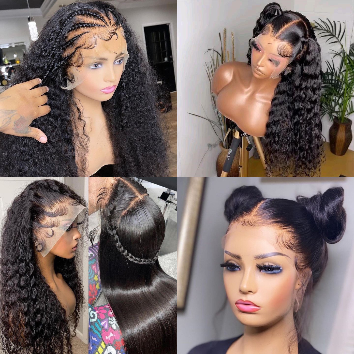 Factory Price Human Virgin Hair Full Lace Wig, Spanish Wave Wavy Full Lace Wig, Full Lace Wig for Black Women