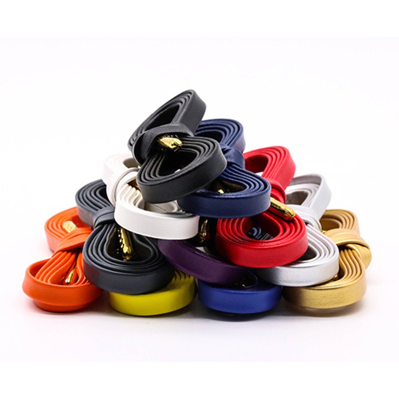 Yrunfeety Shoelace 100-180CM PU Leather Shoelaces 11 Colors Luxury Leather Shoe Laces Soft Boot Laces for Leather Boot Sneakers