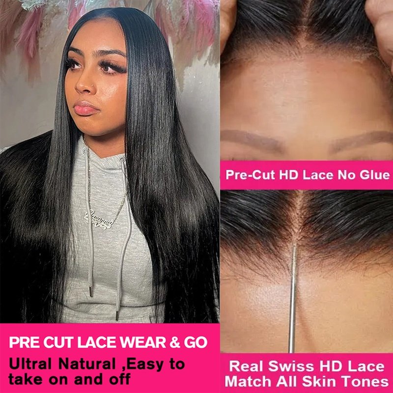 Glueless Lace Wigs Ready To Go 4x4 5x5 13x4 Hd Transparent Lace Front Wig Natural Human Hair Wigs For Black Women