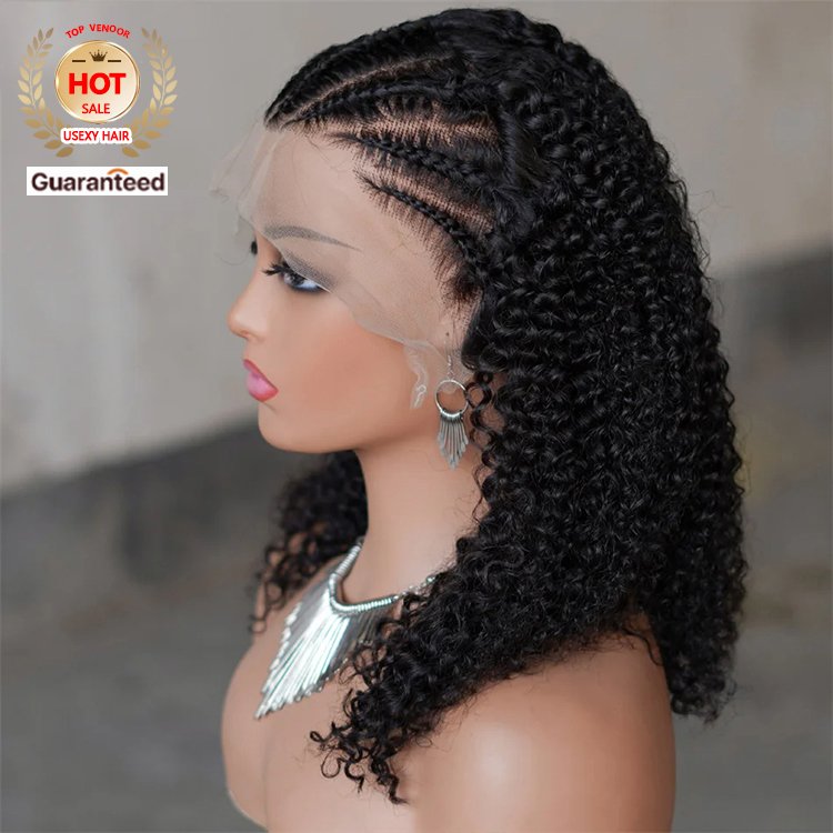 Cheap Short Water Curly Body Wave braided full Glueless lace wigs for braiding Wig Ready To Go13x4 Lace Frontal Pre Plucked Wig