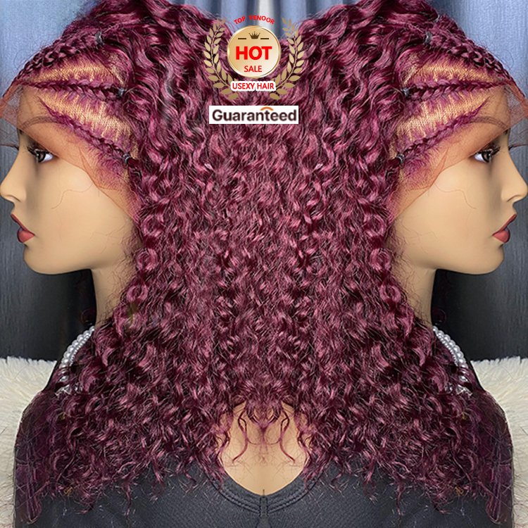 Cheap Short Water Curly Body Wave braided full Glueless lace wigs for braiding Wig Ready To Go13x4 Lace Frontal Pre Plucked Wig