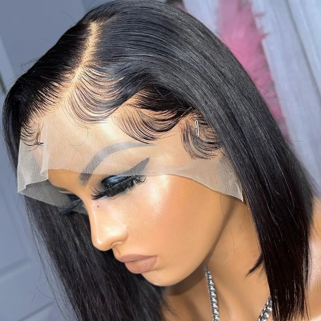 Wholesale 13x4 Transparent Short Bob Hair Wigs Full Lace Wigs With Baby Hair Vendor Brazilian Human Hair Wigs For Black Women