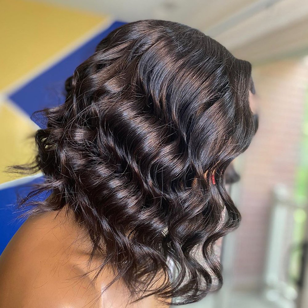Body Wave Short BOB Human Hair Wigs for Black Women With Baby Hair 13*4 Brazilian Remy Hair lace front wig