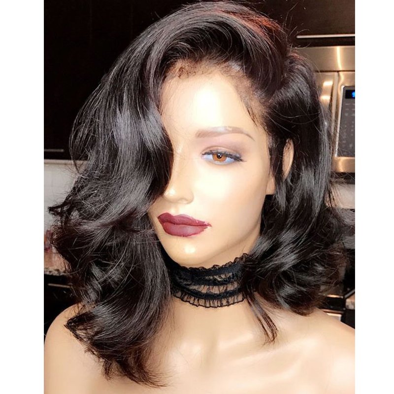Body Wave Short BOB Human Hair Wigs for Black Women With Baby Hair 13*4 Brazilian Remy Hair lace front wig