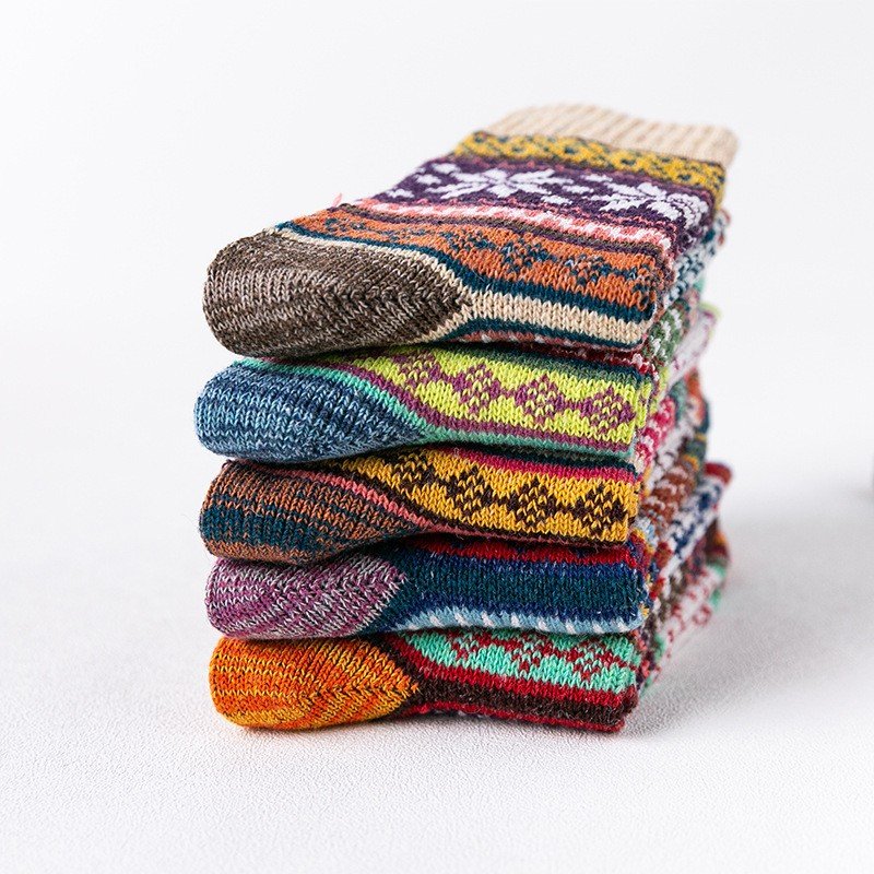 Wholesale Women Winter Warm Comfortblend Wool Casual Ribbed Crew Socks