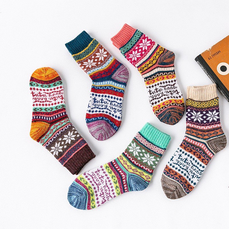 Wholesale Women Winter Warm Comfortblend Wool Casual Ribbed Crew Socks