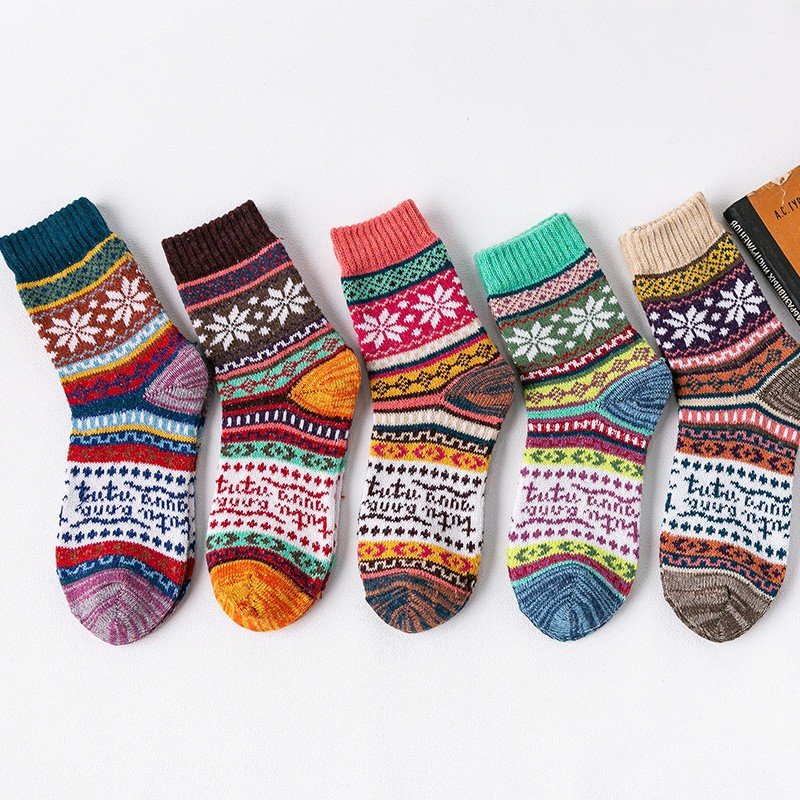 Wholesale Women Winter Warm Comfortblend Wool Casual Ribbed Crew Socks