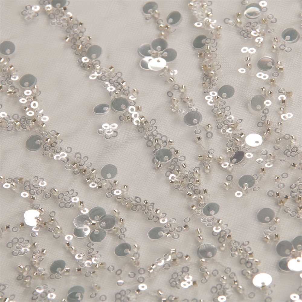 Luxury Bridal Lace Embroidery Fabric Best Beads Sequins Laces Fabrics For Women Dress