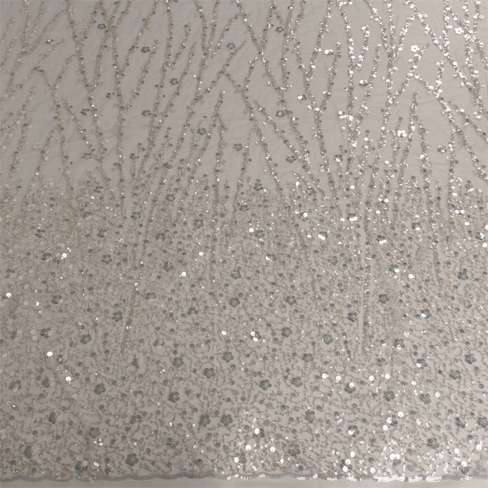 Luxury Bridal Lace Embroidery Fabric Best Beads Sequins Laces Fabrics For Women Dress