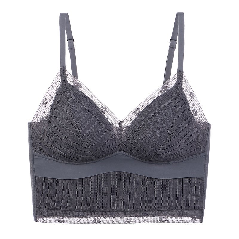 2023 Summer Hot Women's Tank Top Bra Lace breathable Bralette Hollow Out Crop Tops Padded Bras for Girls