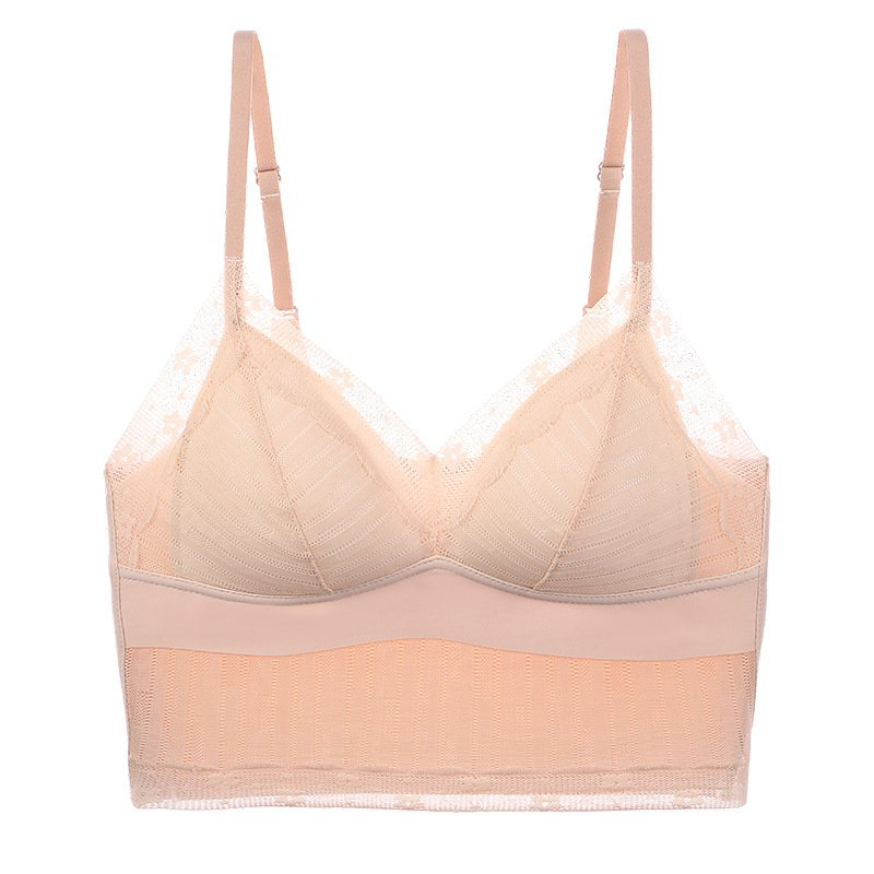 2023 Summer Hot Women's Tank Top Bra Lace breathable Bralette Hollow Out Crop Tops Padded Bras for Girls