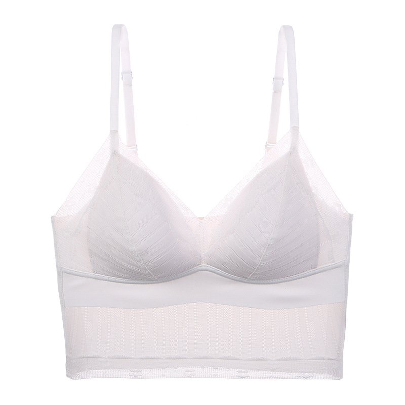 2023 Summer Hot Women's Tank Top Bra Lace breathable Bralette Hollow Out Crop Tops Padded Bras for Girls