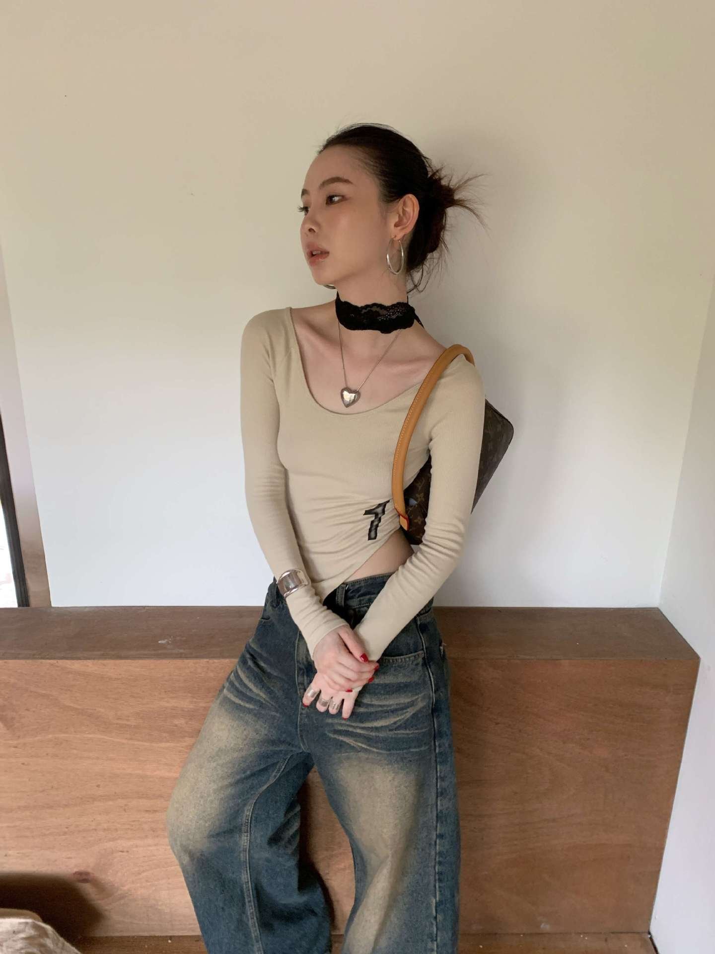 2024 Long Sleeve Jumpsuit Bodysuit Custom Logo V Neck Embroidered Ladies Bodycon Sexy Knit Jumpsuits Bodysuits For Women