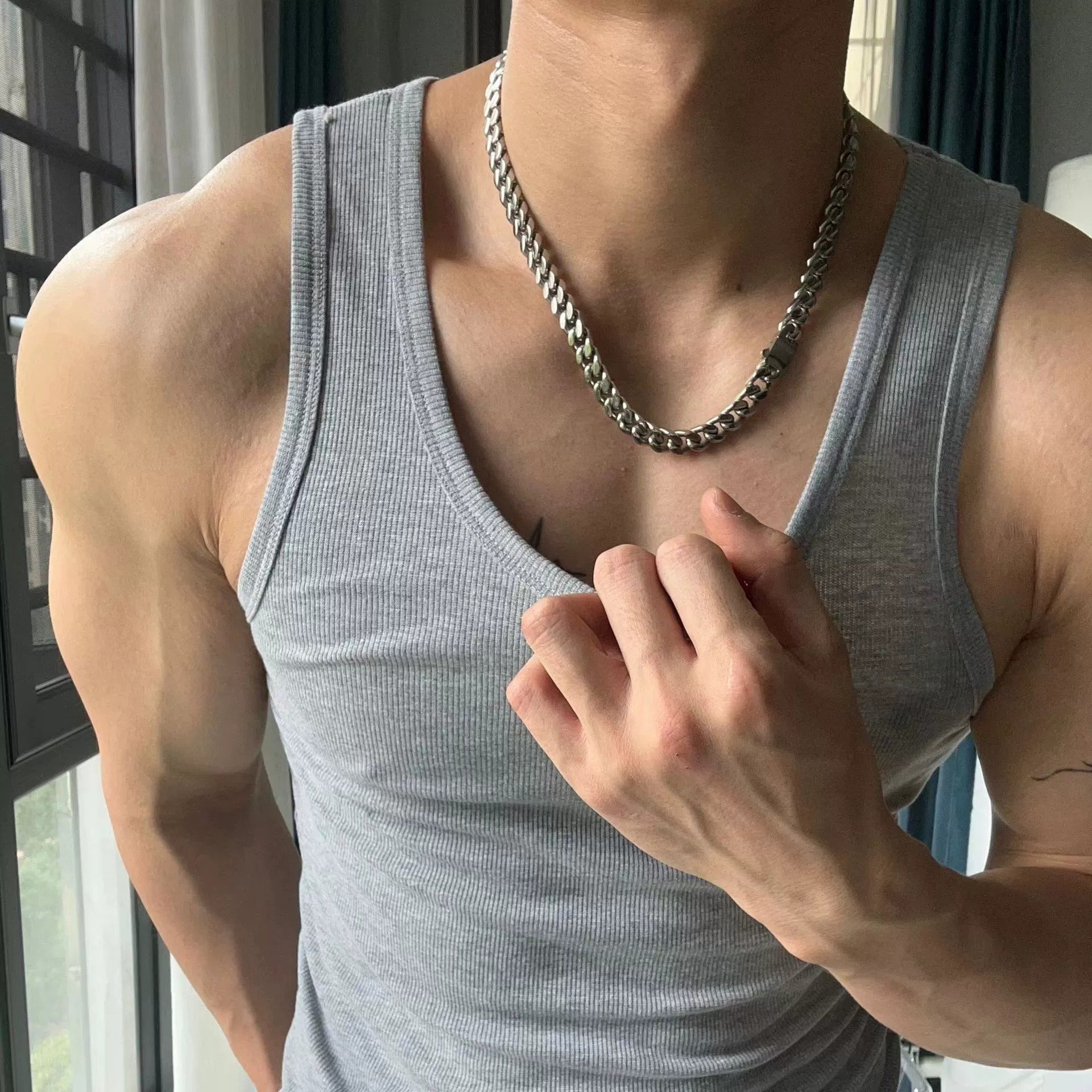 Pack Of 3 Cheap Factory Polyester Manufacturers Solid Color Custom Logo Muscle Fit Ribbed Vests Ribbed Vest Men