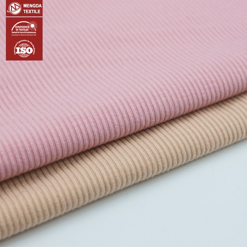 2x2 rib knit 92 viscose 8 spandex fabric elastic for baby clothing