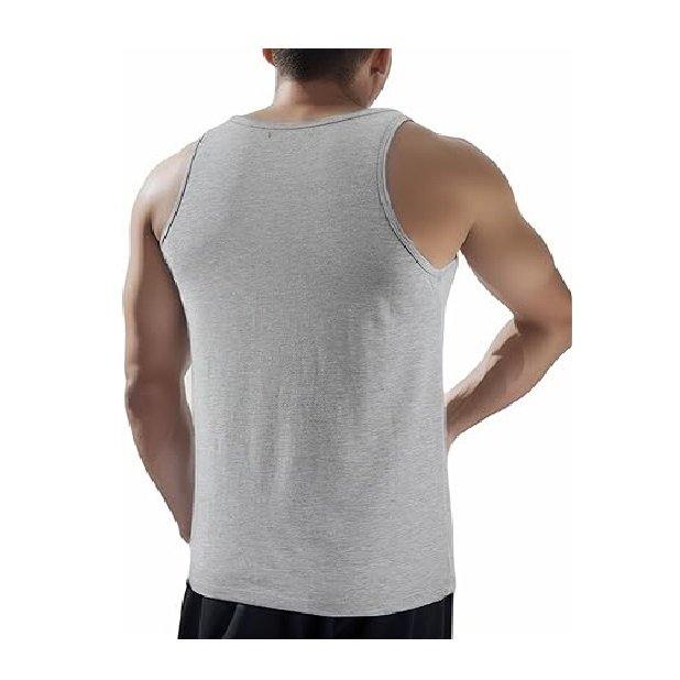 High quality luxury men's solid color 100% cotton single jersey sleeve less round neck men's tank top from Bangladesh best price