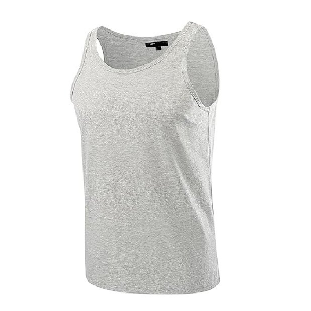 High quality luxury men's solid color 100% cotton single jersey sleeve less round neck men's tank top from Bangladesh best price