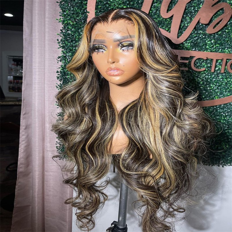 Wholesale 100% Virgin Brazilian Human Hair Frontal Wig,10A Grade Highlight Wigs Supplier,Color Human Hair Hd Lace Front Wigs