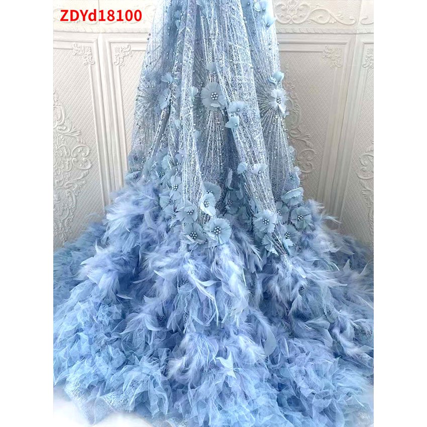 Sequin Bridal Wedding Fabric French Tulle Lace Breathable Party Dress African High Needle Mesh Jacquards Fabrics Tricot Woven