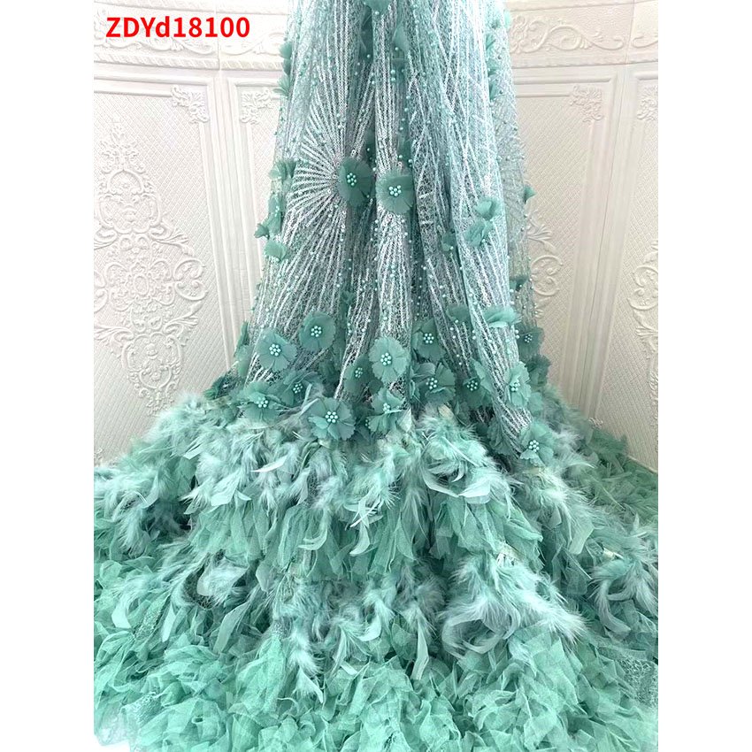 Sequin Bridal Wedding Fabric French Tulle Lace Breathable Party Dress African High Needle Mesh Jacquards Fabrics Tricot Woven
