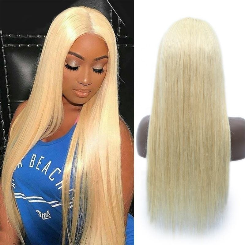 XYS Wholesale Blonde Virgin 613 Human Hair Wig, 613 Raw Human Hair 30inch Lace Front Wig for Black Woman