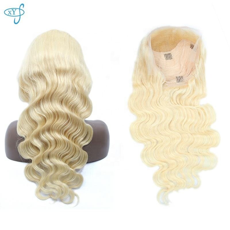 XYS Wholesale Blonde Virgin 613 Human Hair Wig, 613 Raw Human Hair 30inch Lace Front Wig for Black Woman