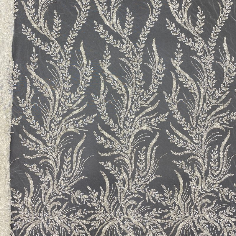 Bridal sequins tulle african lace fabrics for wedding