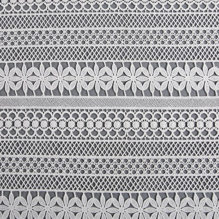 HA-13650D Water Soluble Bride Embroidery French African Lace Fabric Wholesale Fashion Knitted Chemical Lace Customized Color