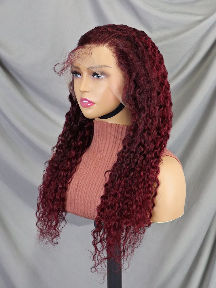 Wholesale Raw Brazilian Hair Wigs Ombre 4/30 Full Frontal Deep Wave 13x4 Lace Front Wig Highlighted Brown Curly Human Hair Wigs