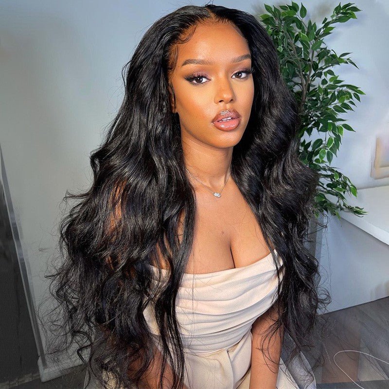 Transparent Body Wave Unprocessed Lace Wig Pre-Plucked Human Hair Wigs 180% Remy Hair Lace Frontal Wig For Black Women