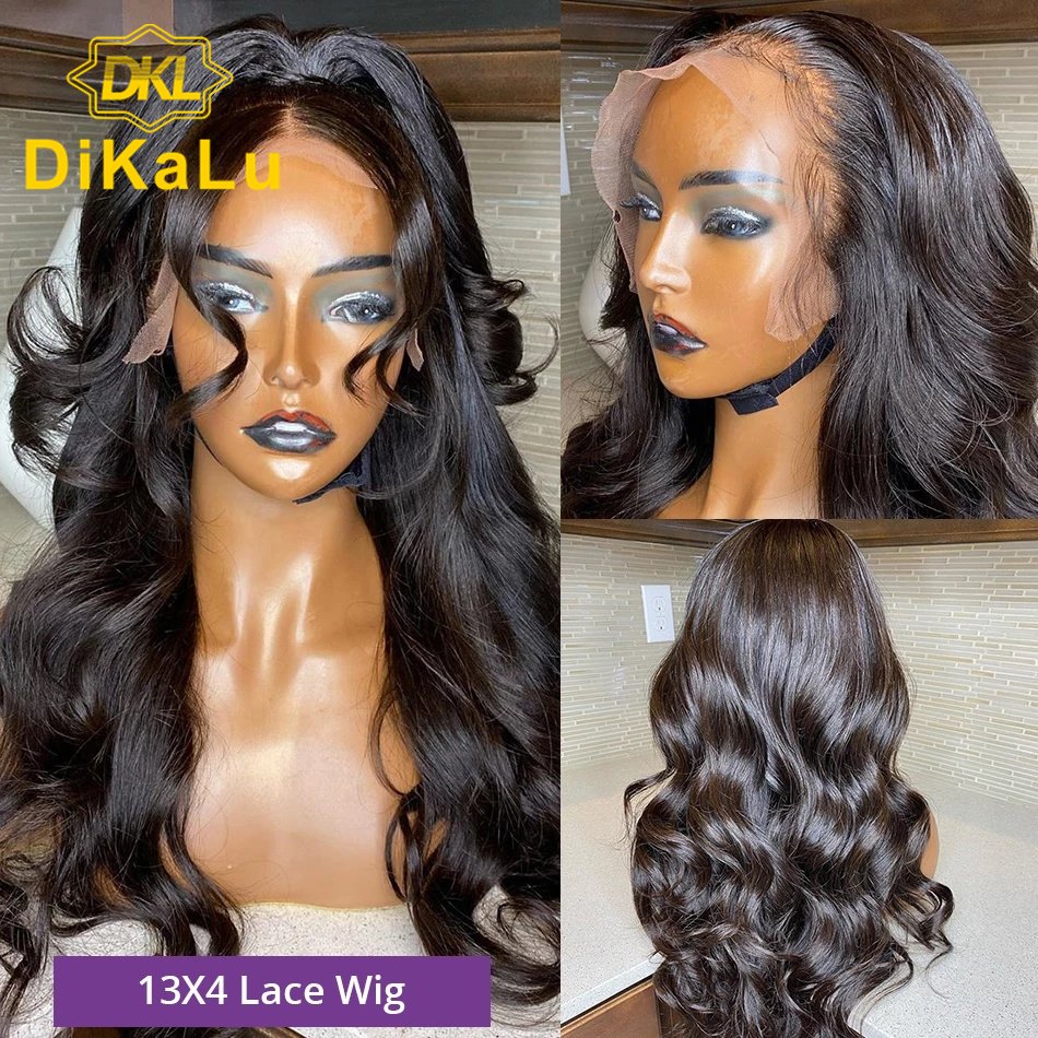 Transparent Body Wave Unprocessed Lace Wig Pre-Plucked Human Hair Wigs 180% Remy Hair Lace Frontal Wig For Black Women