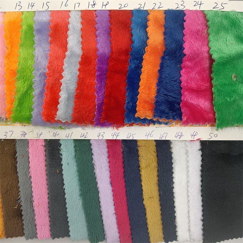 100% polyester 260gsm short plush soft velvet fabric for garments and toys
