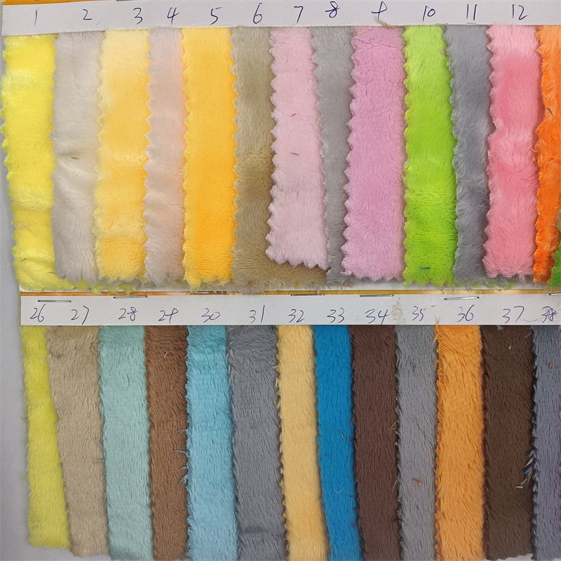 100% polyester 260gsm short plush soft velvet fabric for garments and toys