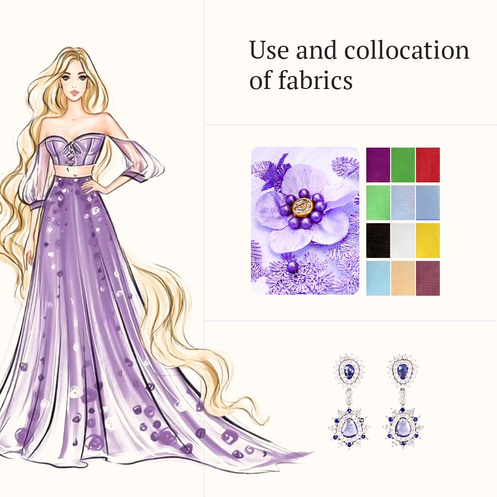High Quality 3d Flower Embroidery Fabric Demand Cord Embroidered Tulle Fabric For Dress