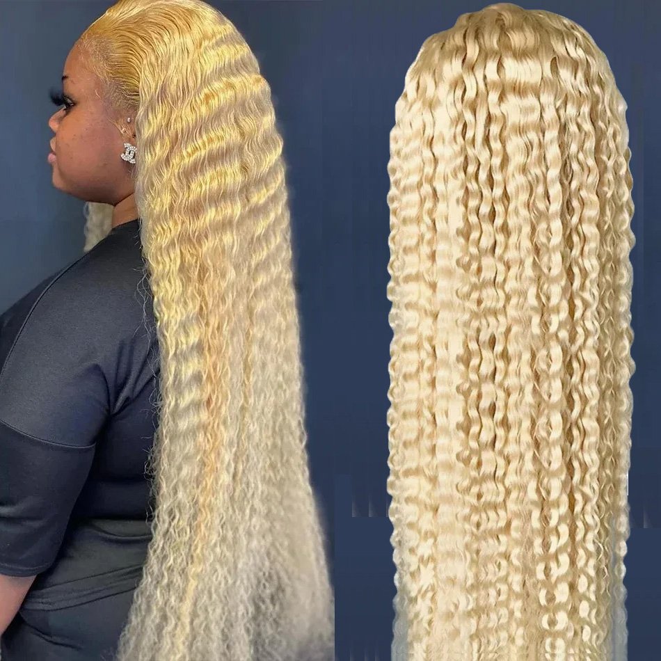 613 Blonde Hd Full Lace Wigs Raw Vietnamese Human Hair13x4 Lace Front Wig Pre Plucked Deep Wave Brazilian Natural Human Hair Wig