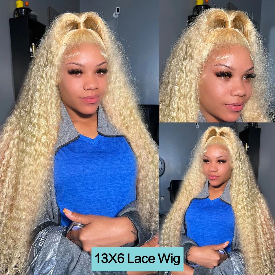 613 Blonde Hd Full Lace Wigs Raw Vietnamese Human Hair13x4 Lace Front Wig Pre Plucked Deep Wave Brazilian Natural Human Hair Wig