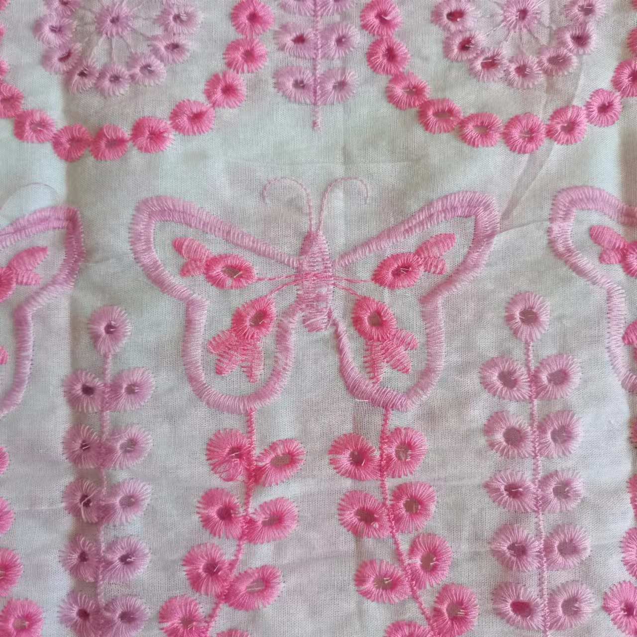 100% cotton woven embroidery fabric for women wear girl wear dress and shirt embroidery fabric