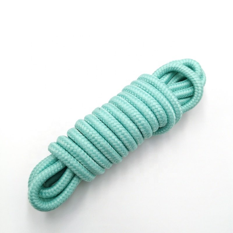 Supply boots use classic design braided shoelaces 5mm round polyester rope shoe laces round