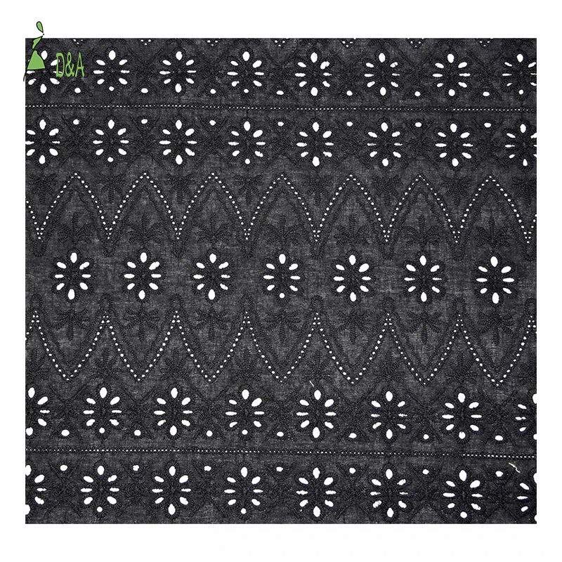 New Colour Cotton Eyelet Embroidery Fabric Cotton Lace Fabric Swiss Voile Stock Available For Garment And Girls Dresses