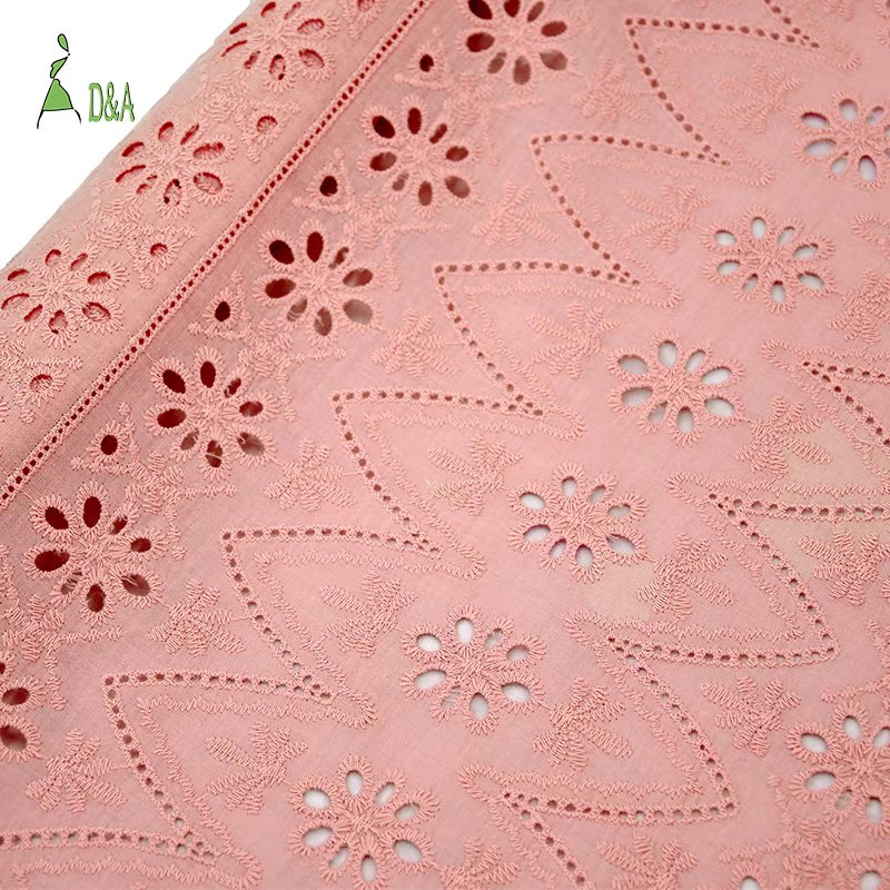New Colour Cotton Eyelet Embroidery Fabric Cotton Lace Fabric Swiss Voile Stock Available For Garment And Girls Dresses