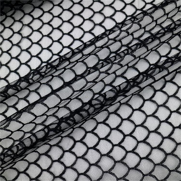 High Quality French Voile Fish Scale Shape Polyester Stretch Lace Fabric 2024 For Wedding
