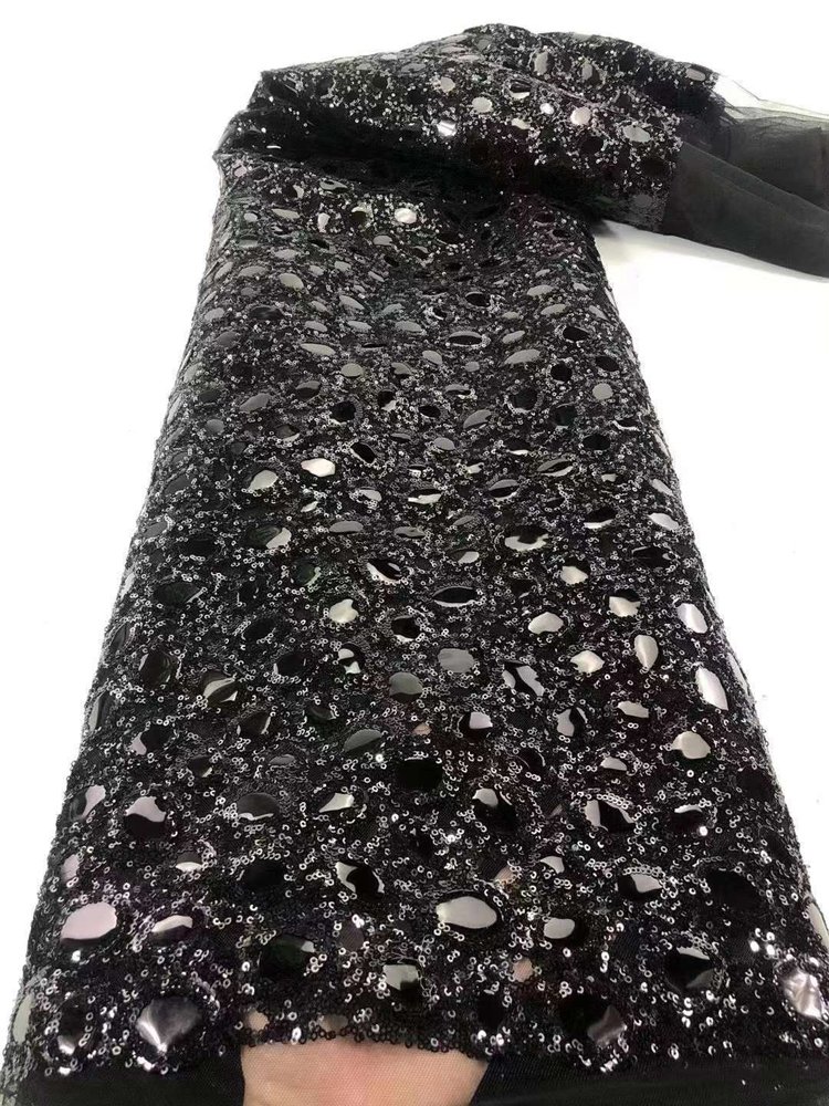 RTS Luxury Ethnic Style Bridal Sequins Wedding Party African Embroidery Lace Fabric