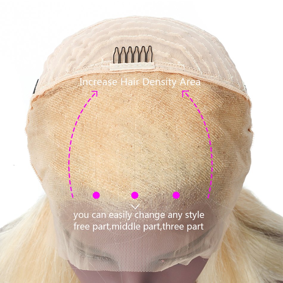 Cheap Brazilian Virgin Hair Blonde 613 Colored Human Hair Lace Front Wigs For Black Women Hd Lace Frontal Wigs Human Hair Wigs