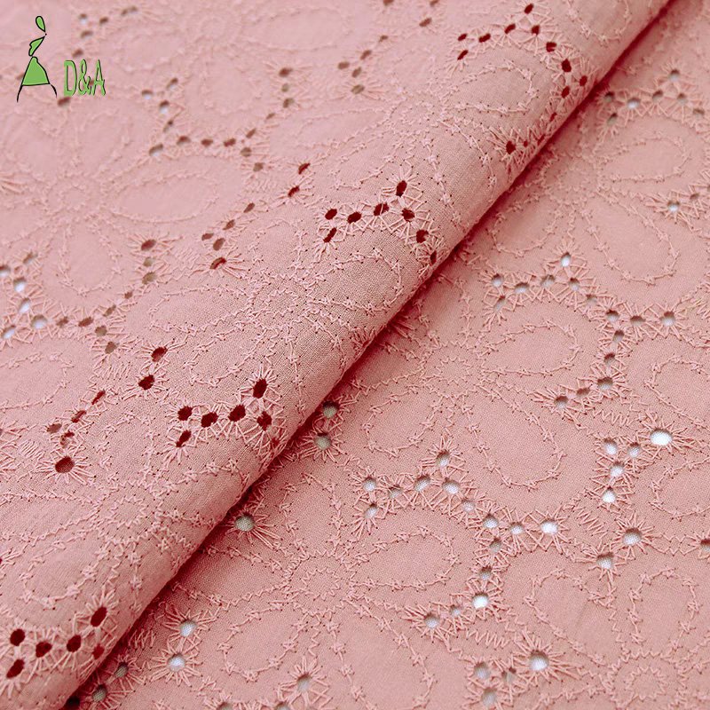Dyed High Quality Cotton Embroidery Eyelet Fabric Cotton Lace Fabric Swiss Voile Stock Available For Clothing And Girls Dresses